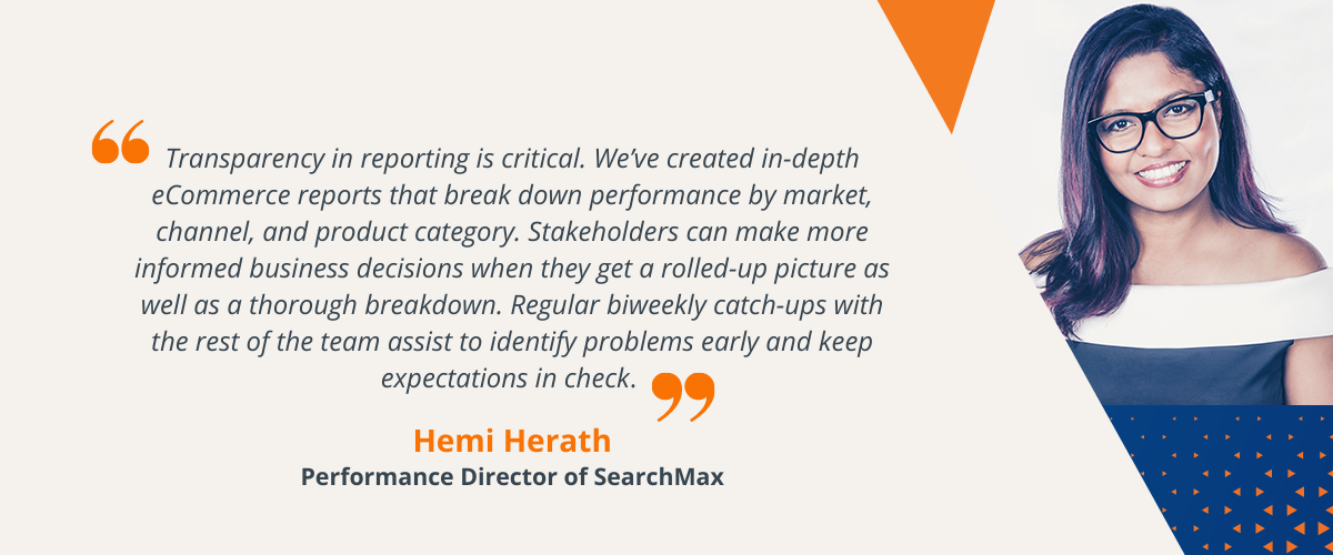 hemi herath's quote on ecommerce reporting